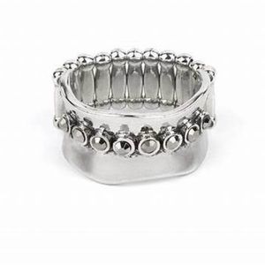 ❣️Silver and gray hematite rhinestones ring❣️*